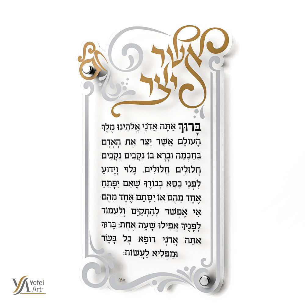 Asher Yatzar Acrylic Wall Art - LEHADAR
