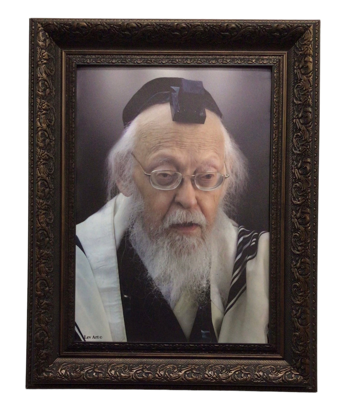 Framed Canvas of HaRav Elyashiv, size: 17*21 - LEHADAR