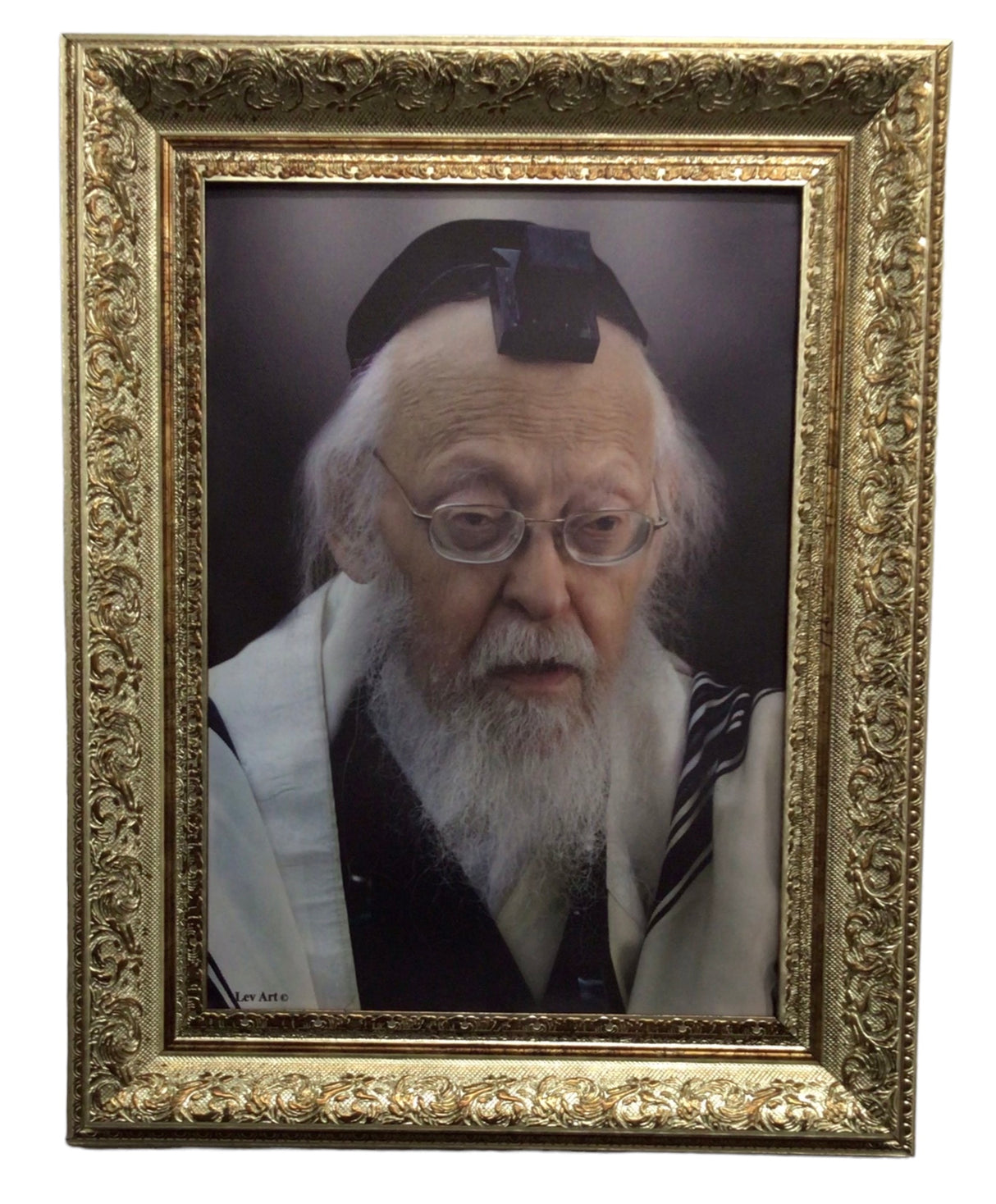Framed Canvas of HaRav Elyashiv, size: 17*21 - LEHADAR