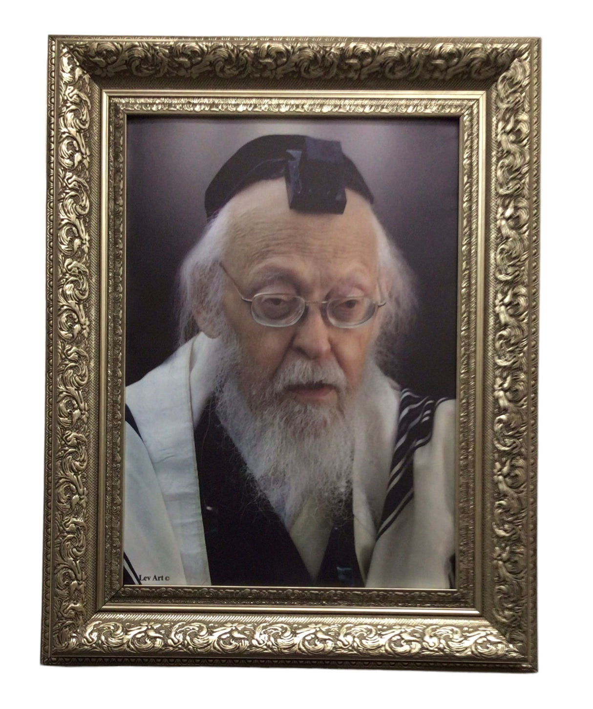 Framed Canvas of HaRav Elyashiv, size: 17*21 - LEHADAR