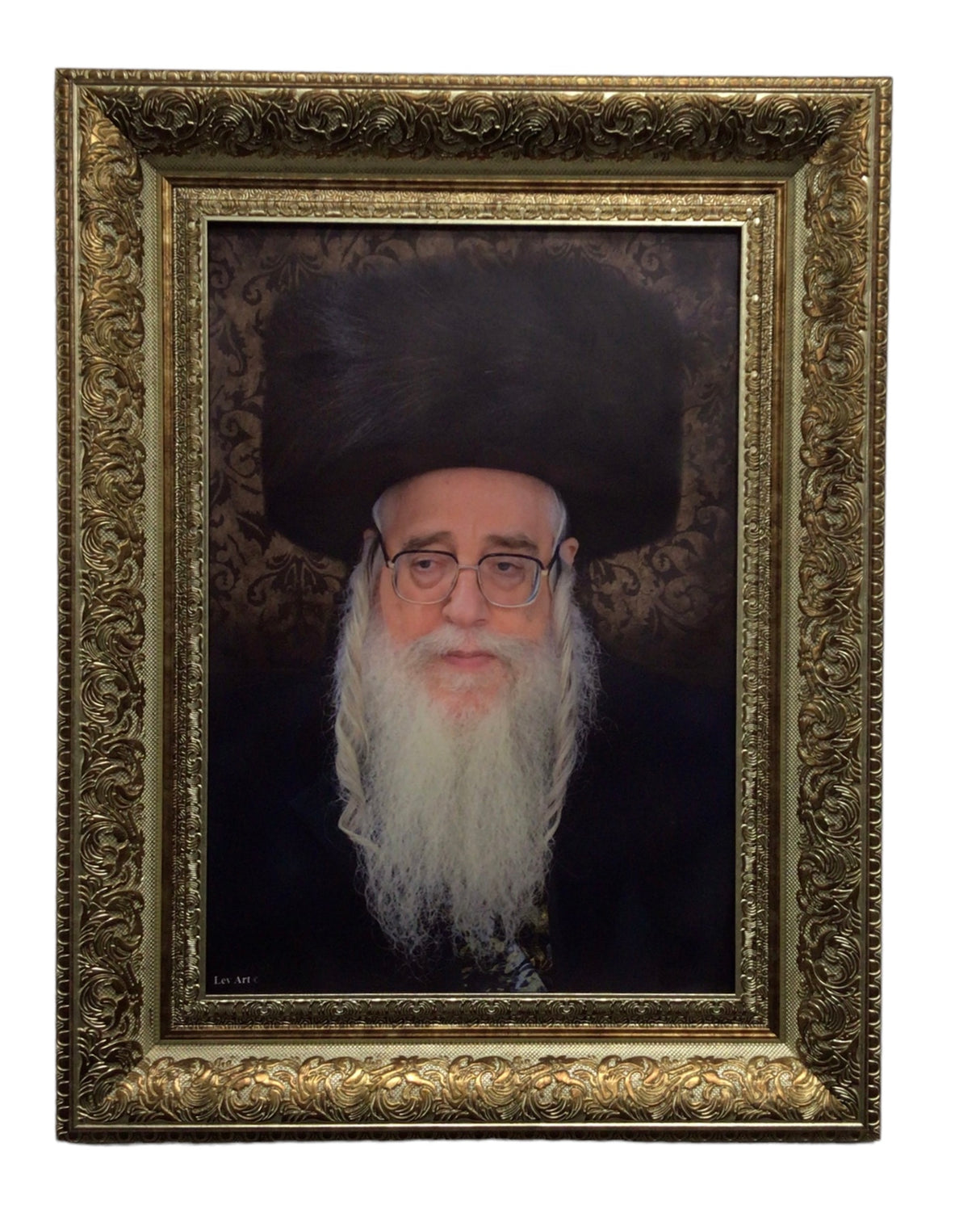 Framed Canvas of the Sanz Rebbe, size: 21*27 - LEHADAR