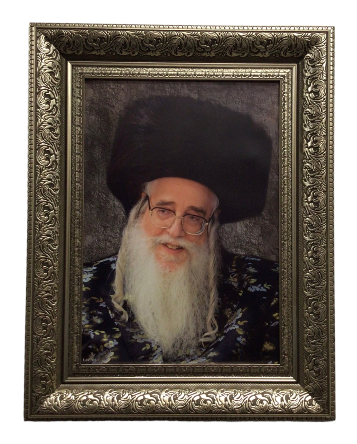 Framed Canvas of the Sanz Rebbe, size: 21*27 - LEHADAR