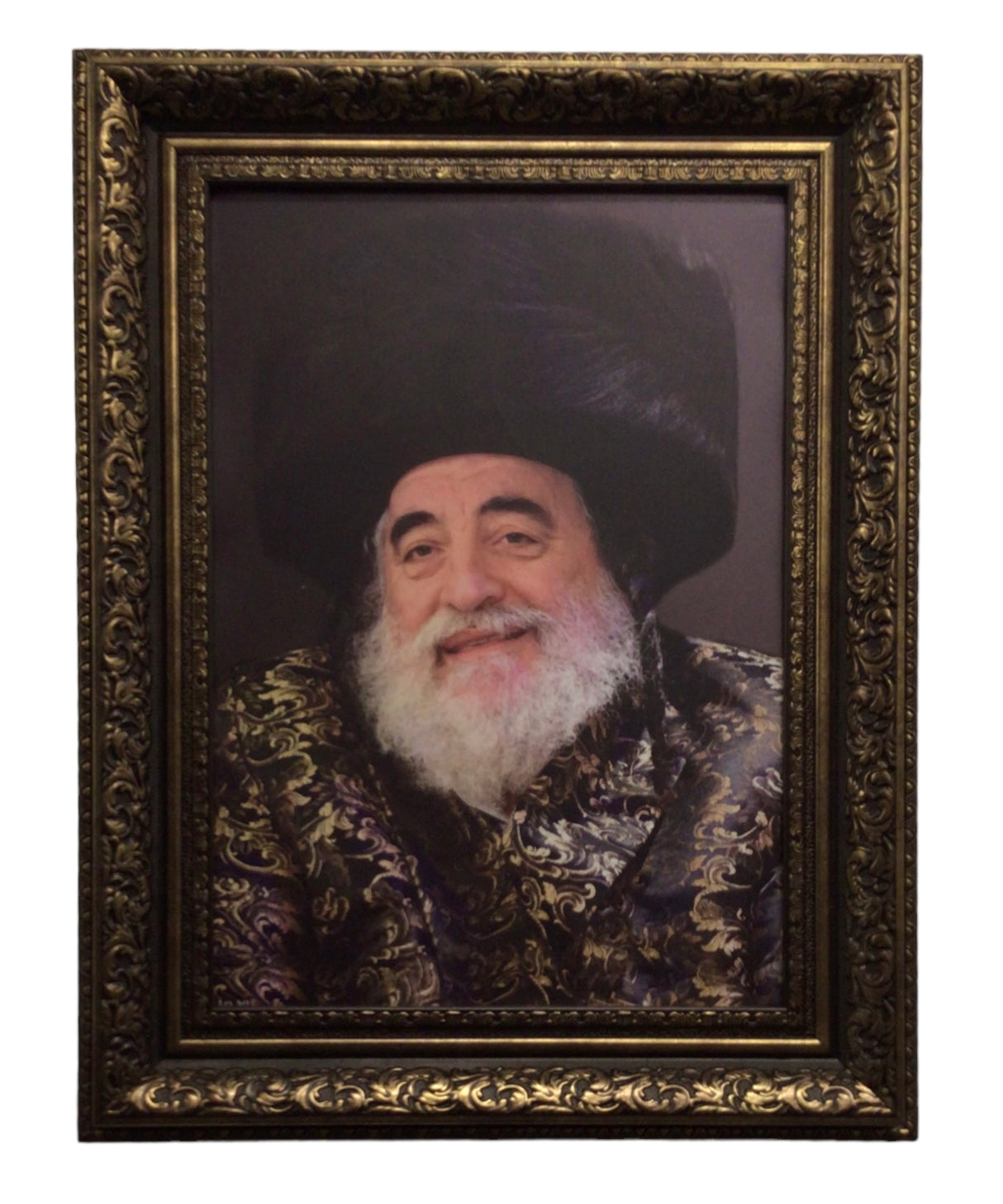 Framed Canvas of the Viznitz Rebbe R" Yisroel, size: 17*21 - LEHADAR