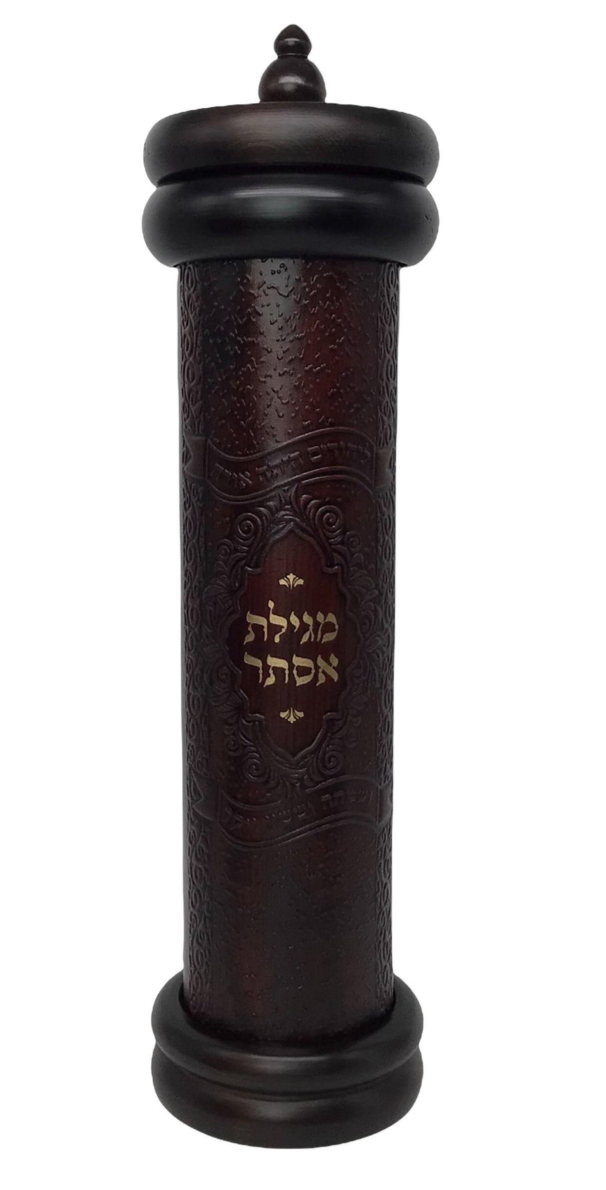 Antique Leather Megillah Holder- 12" - LEHADAR