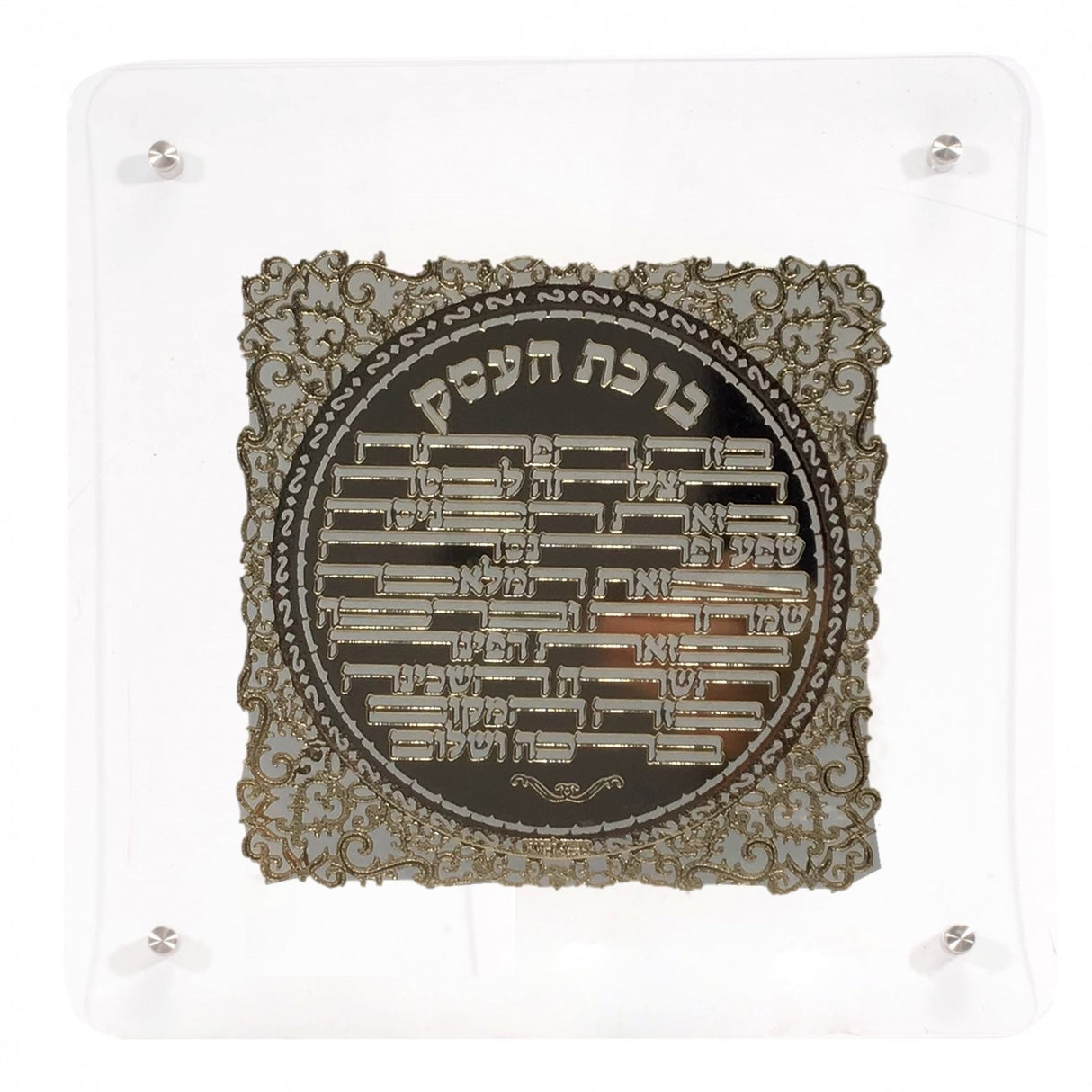 Birkat Ha'Esek Gold Art # 21 LUCITE Frame Size 10x10 - LEHADAR