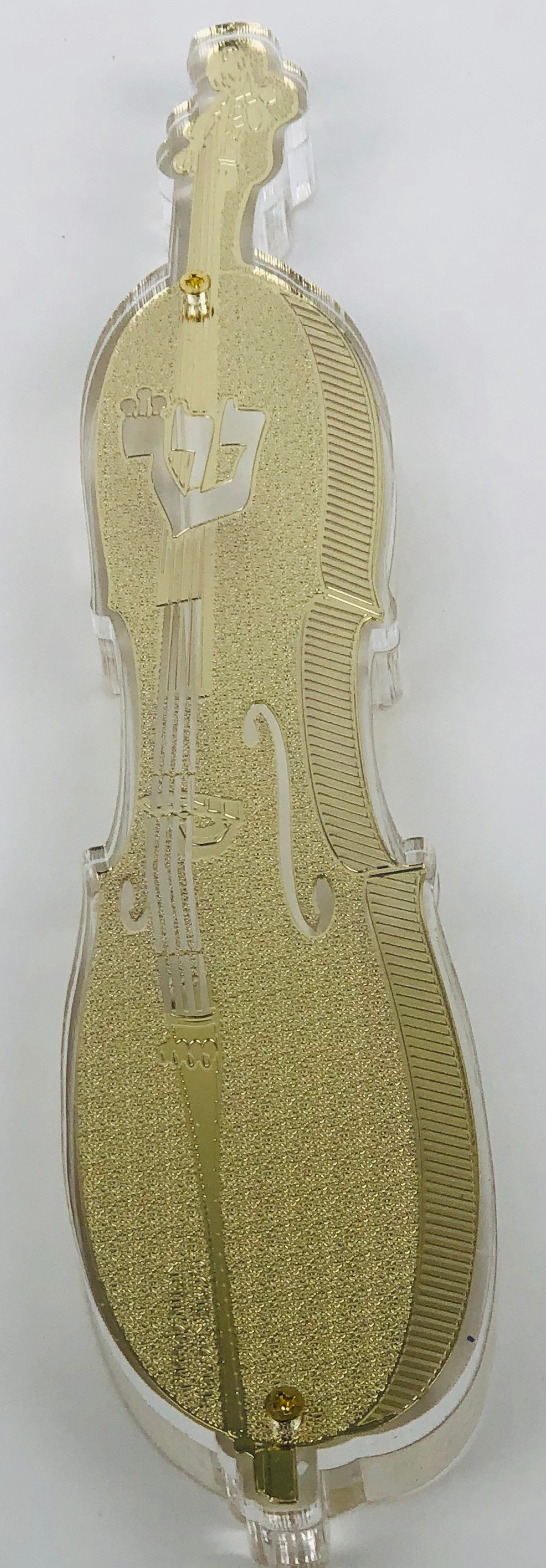 Mezuzah Case 24K Gold Plated- 15 cm scroll Design #16 - LEHADAR