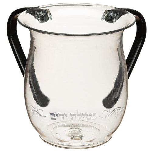 Acrylic Washing Cup Silver 5" - LEHADAR