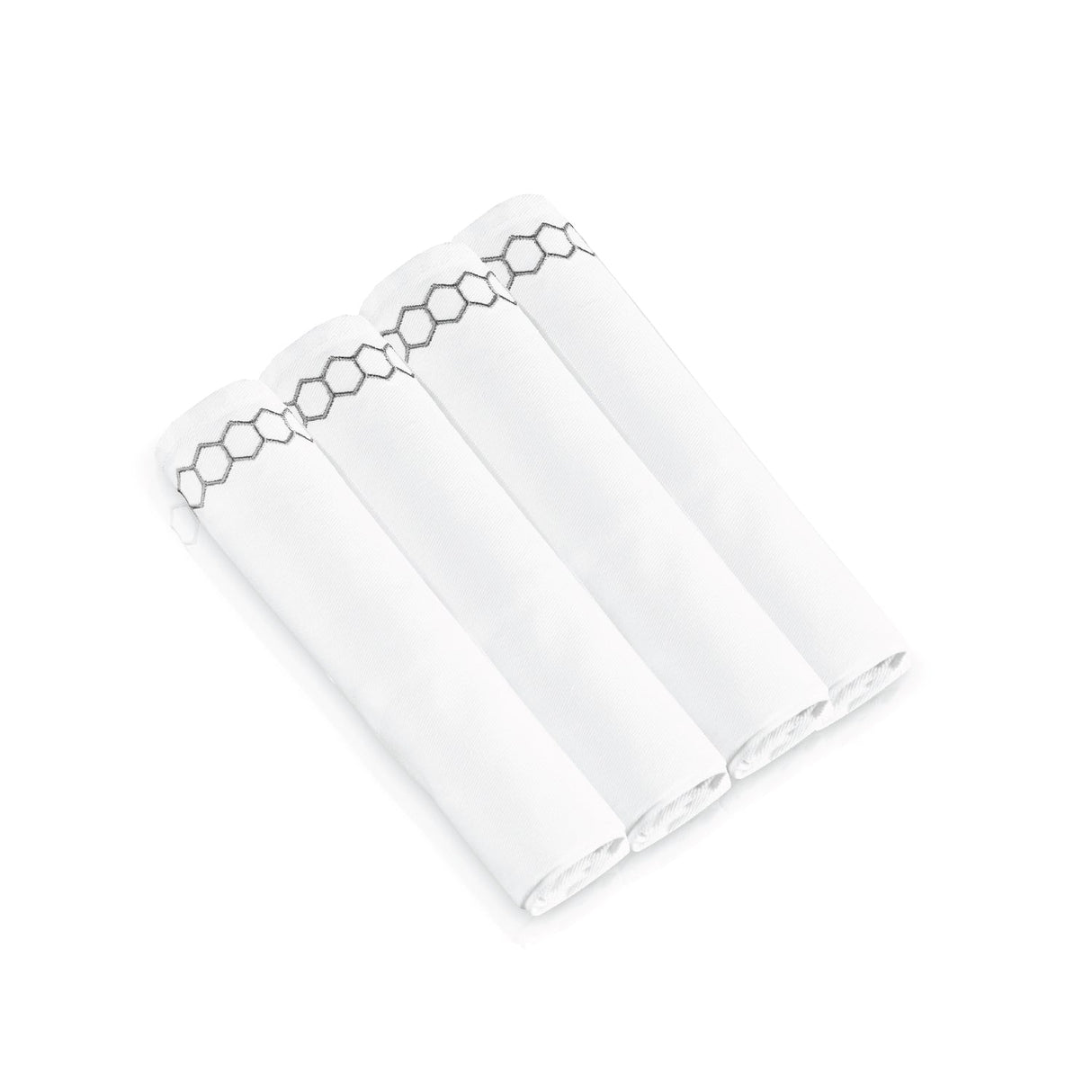 Honeycomb Cloth Napkins- Silver- Set of 4 - LEHADAR