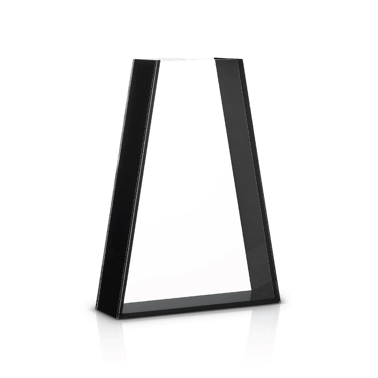 Triangular Vase- Black Lucite - LEHADAR