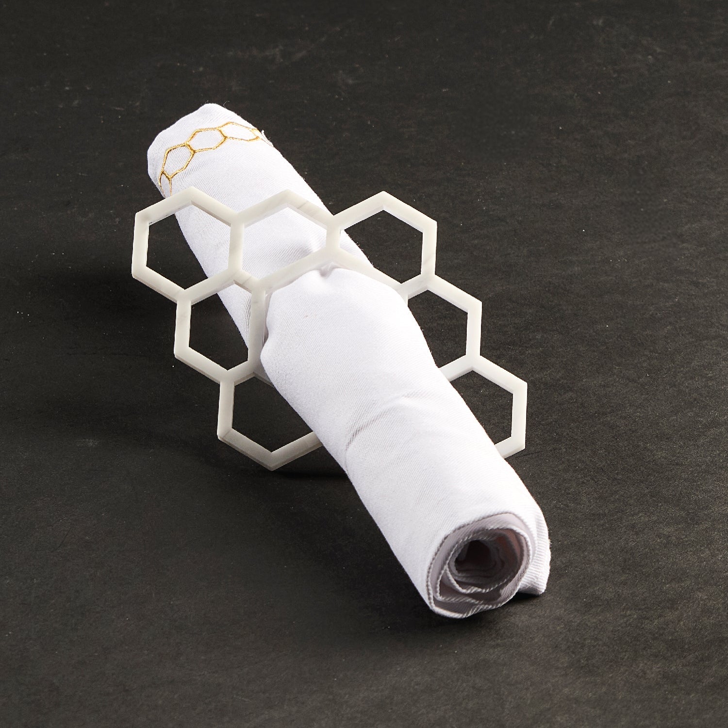 Honeycomb Cloth Napkins- Gold- Set of 4 - LEHADAR