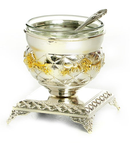Silver & Gold Plated Honey/Salt dish - LEHADAR