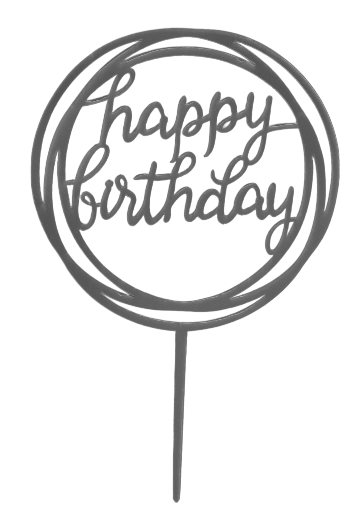 Happy Birthday Cake Topper 4"x6" - LEHADAR