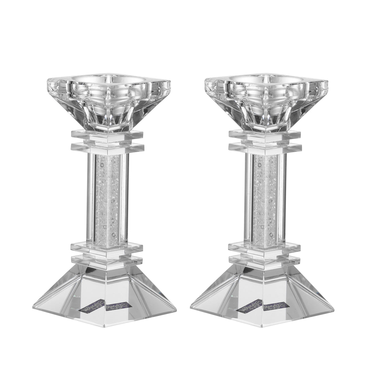 Crystal Candlestick Clear filling 5.5" - LEHADAR