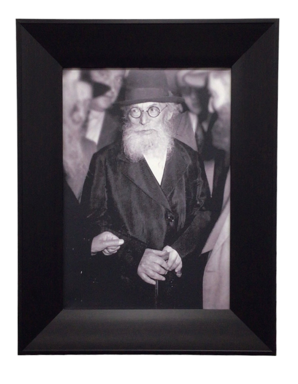 Painting of the Chazan Ish, Size 14x20, Modern Brown Frame - LEHADAR