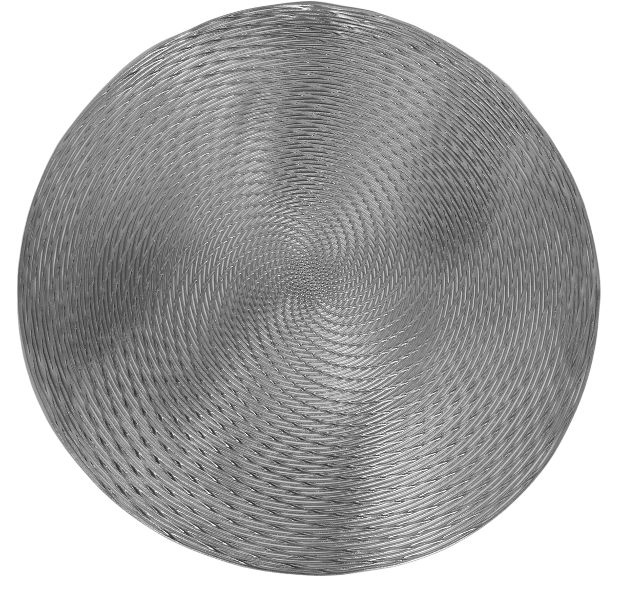 Silver Circles Leather look Laser cut Placemat 15" (12 pcs) - LEHADAR