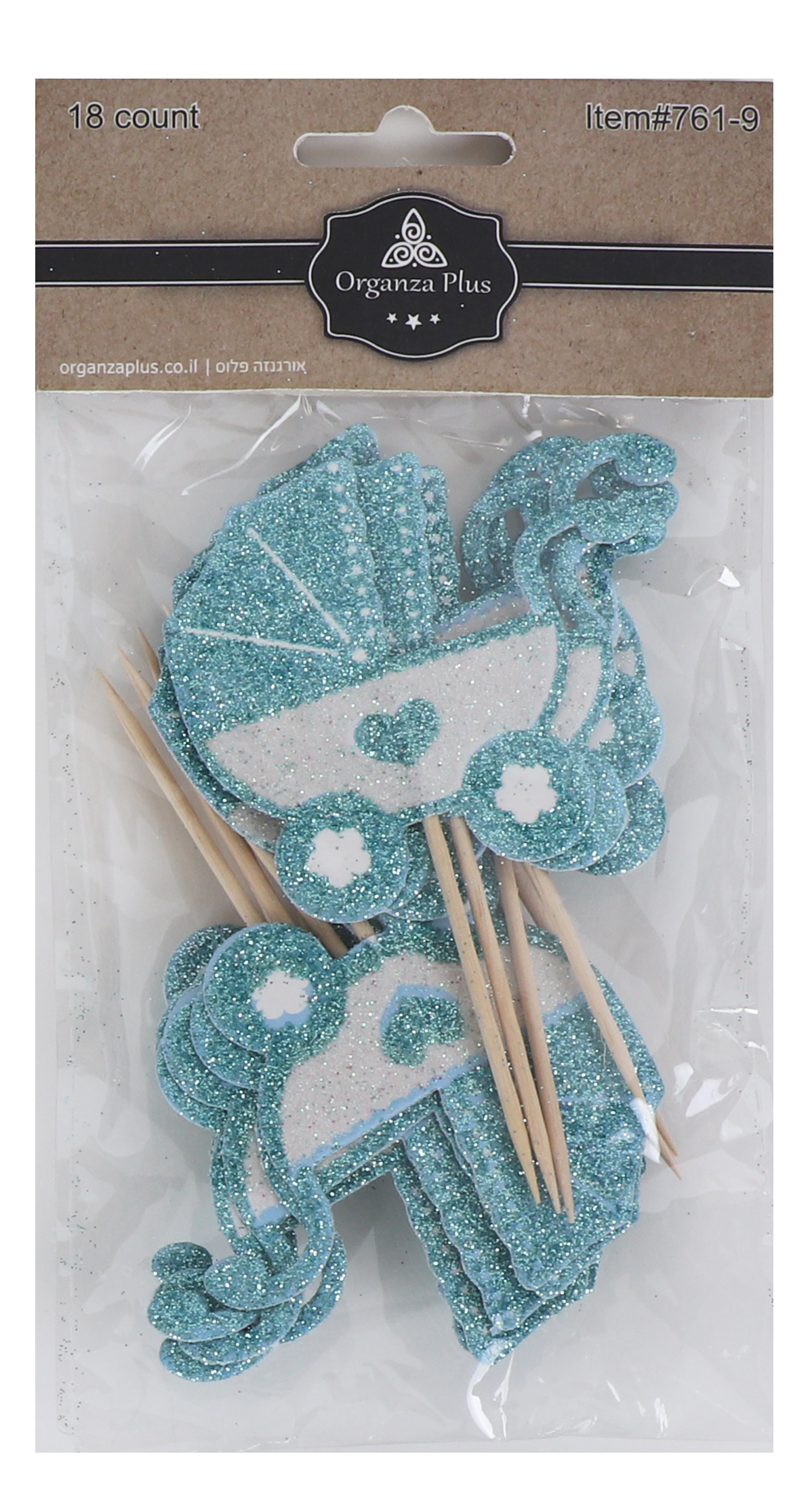 18 BabyCarriage Toothpicks for Cake Decarotion - LEHADAR