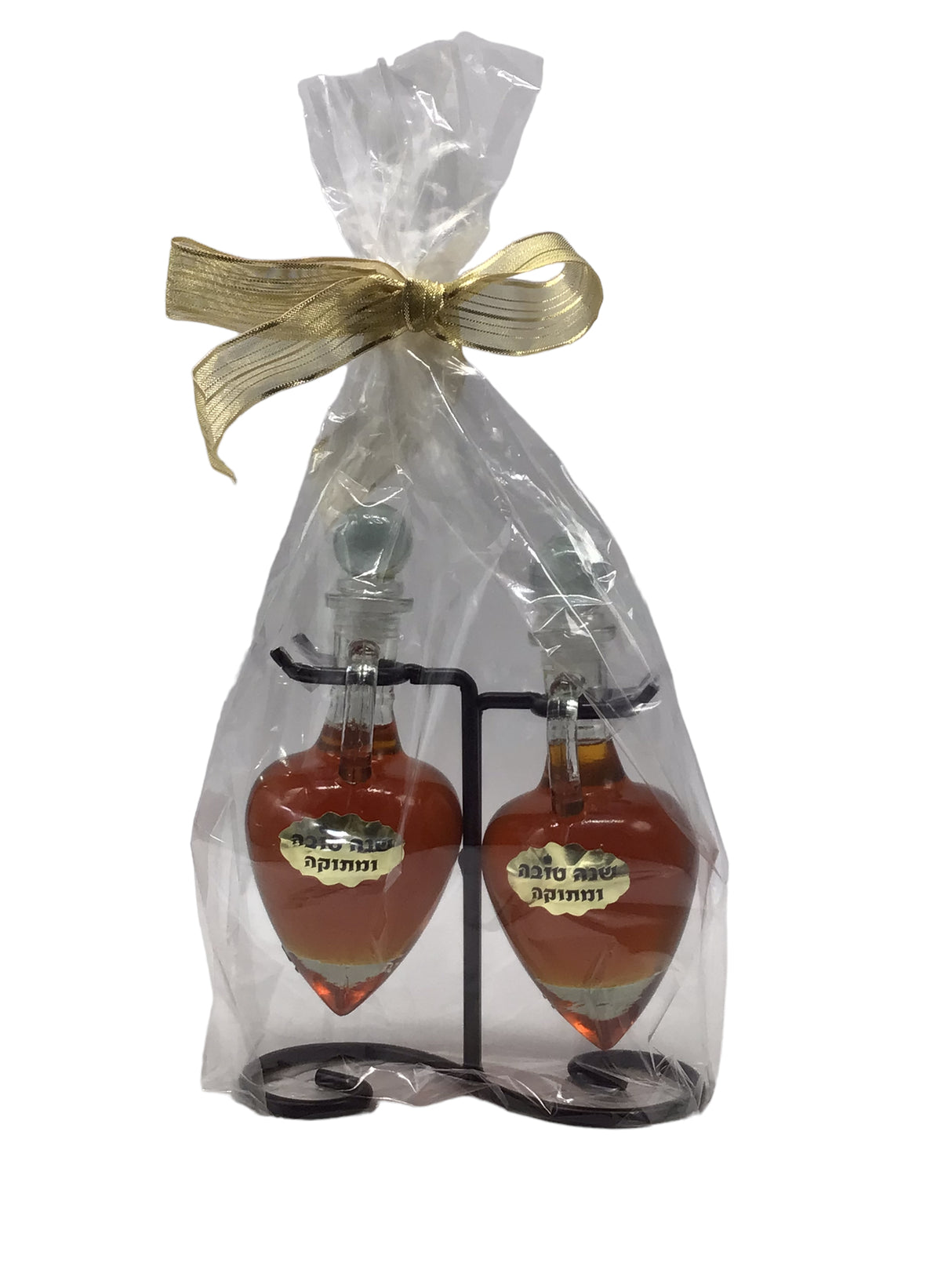 Double bottles in swirl stand - LEHADAR