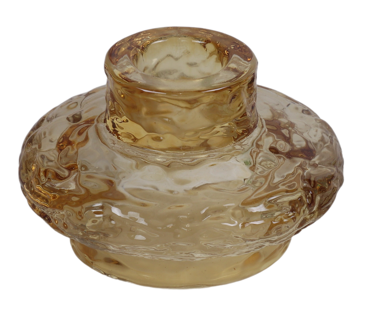 Round Modern Gold Candlestick 1.5"x2" - LEHADAR