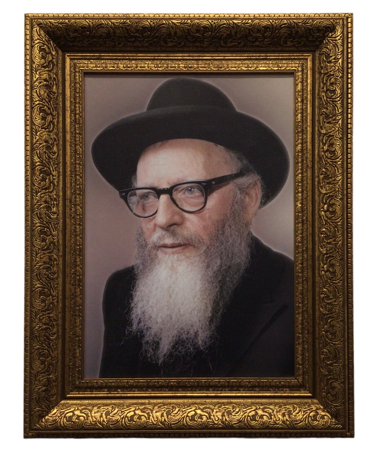 Painting of R' Shneur Kotler, Size 14x20, Gold Frame - LEHADAR