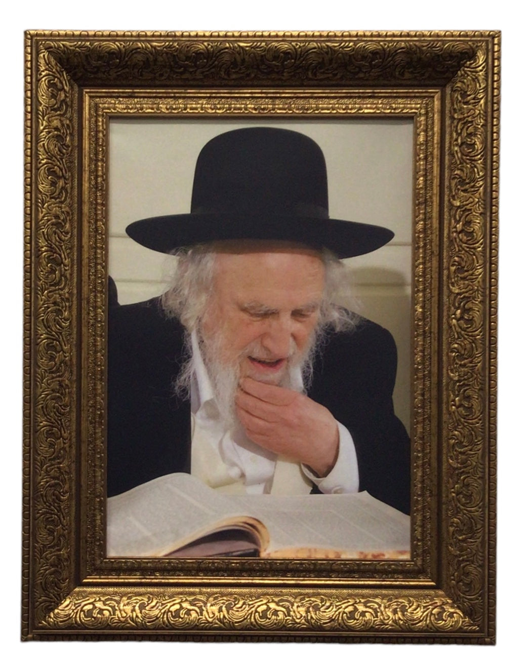 Painting of R' Shmuel Auerbach, Size 14x20, Gold Frame - LEHADAR