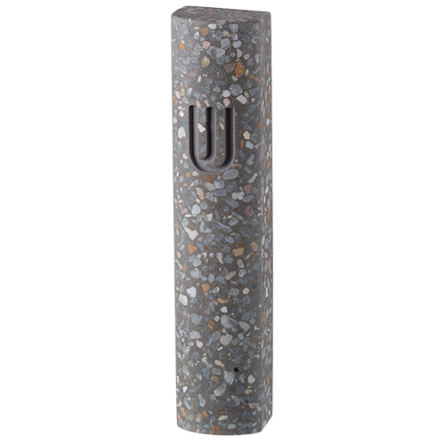 Polyresin "Cement" Mezuzah 12 cm, Light Gray - LEHADAR