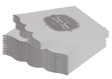 16 Mazel Tov Napkins - Silver with Scalloped Edge - LEHADAR