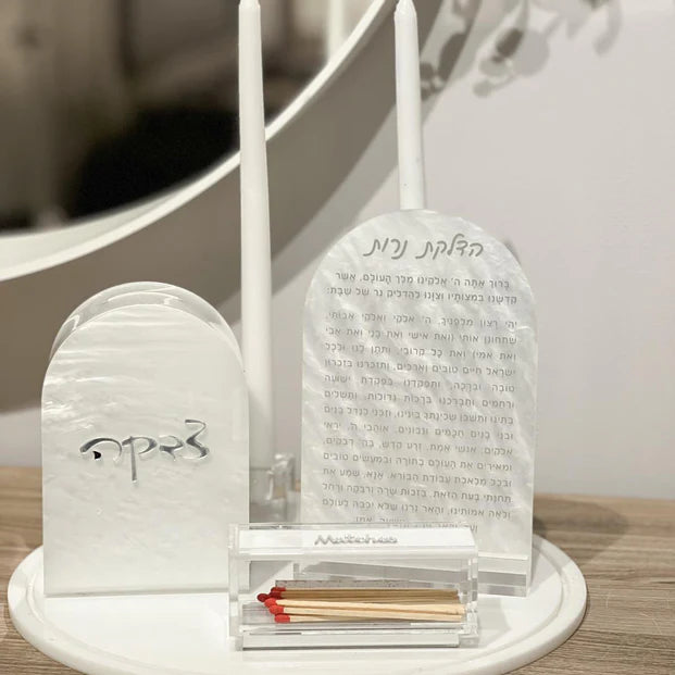 Lucite Matches Box with Text Design - LEHADAR