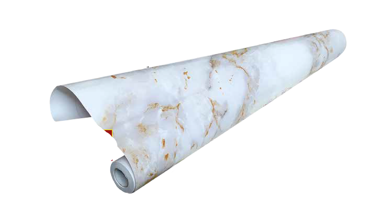 Kosher For Pesach Peel & Stick White Marble Countertop Liner 23.5x196" - LEHADAR