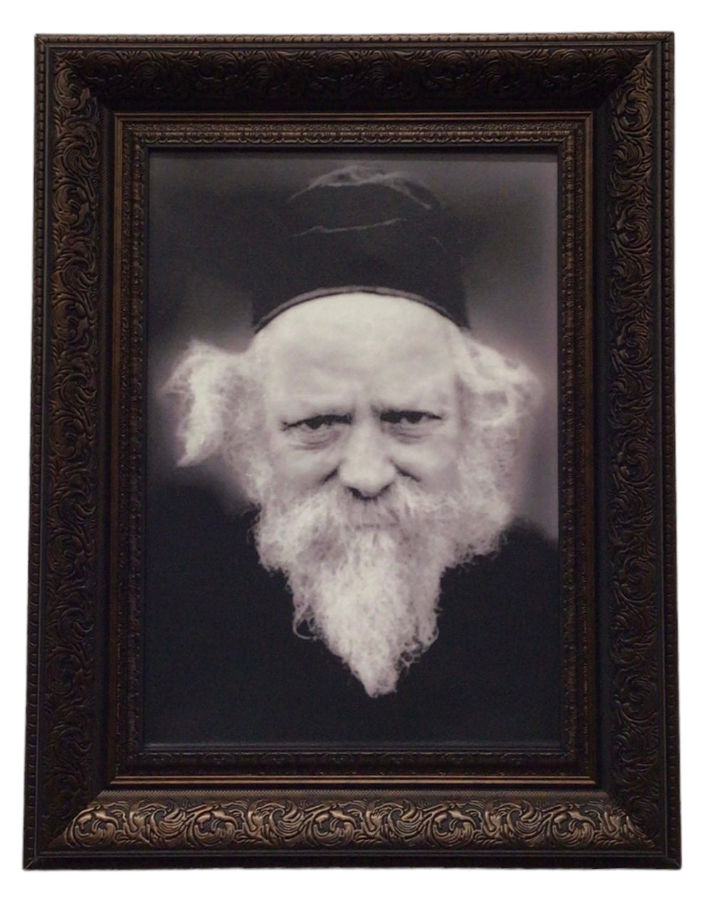 Painting of Rabbi Baruch Ber Leibowitz, Size 14x20, Brown Frame - LEHADAR