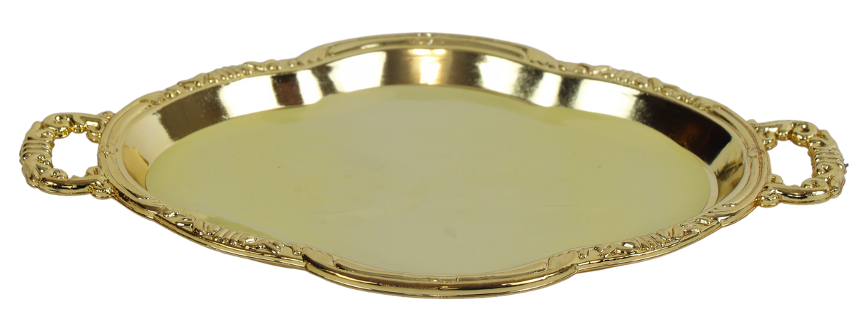12 in pack Gold Oval Trays 3"x2" - LEHADAR