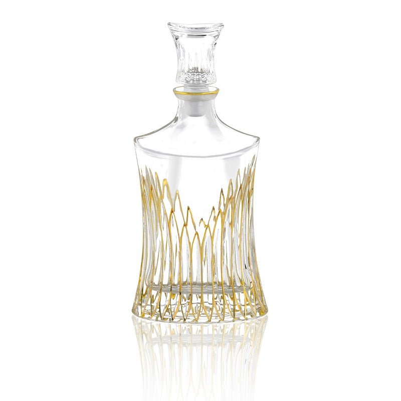 Hanover Decanter with Gold Design 23 oz. 12" - LEHADAR