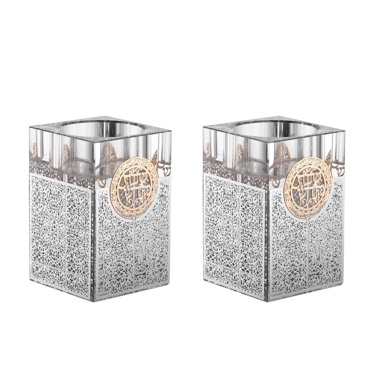 Set of Crystal Tea Light Holder with 4 Sides - LEHADAR