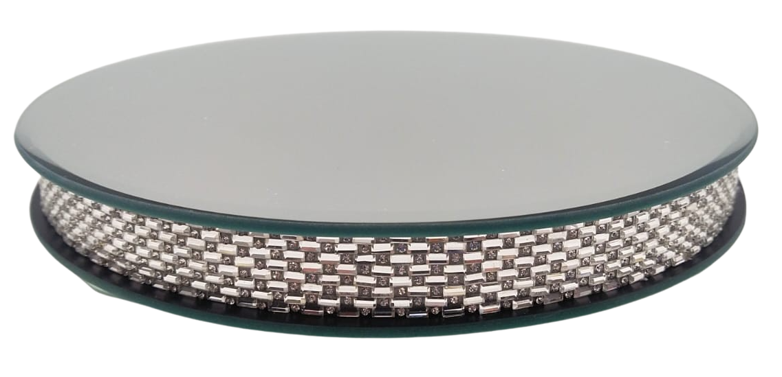 Lace Mirror tray round small 9" - LEHADAR