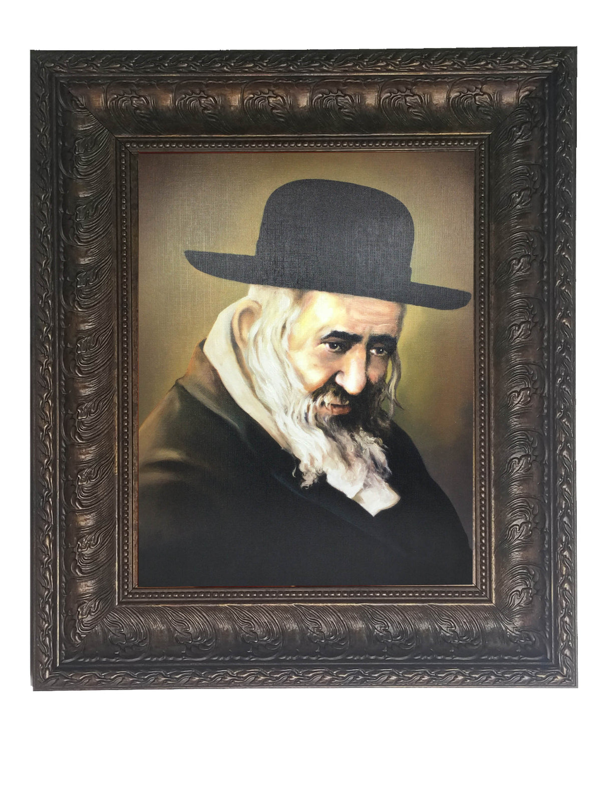 Reb Shaya'la Kerestirer Framed picture- large Brown Frame - LEHADAR