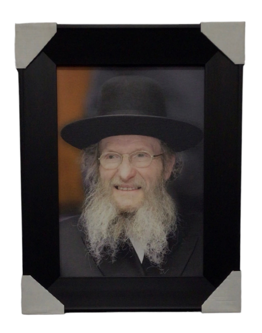 Painting of R' Don Segal, Modern Brown Frame - LEHADAR