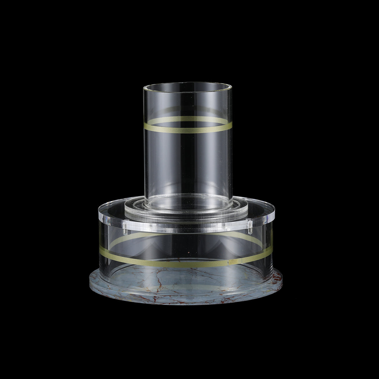 Acrylic Mayim Achronim with Grey/Silver and Gold Design - LEHADAR