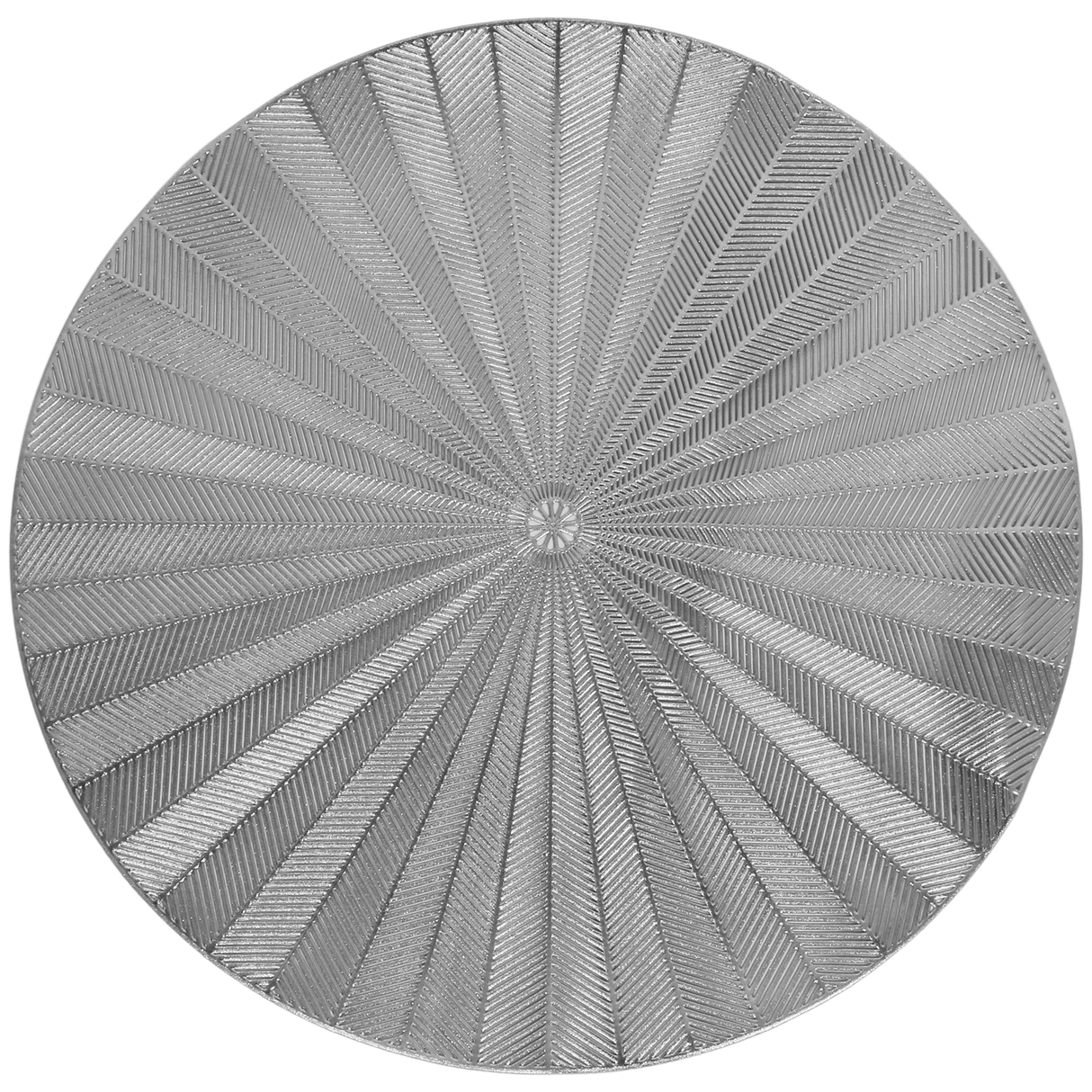 Silver Rays Leather Look Laser cut Placemats 15" (12pcs) - LEHADAR