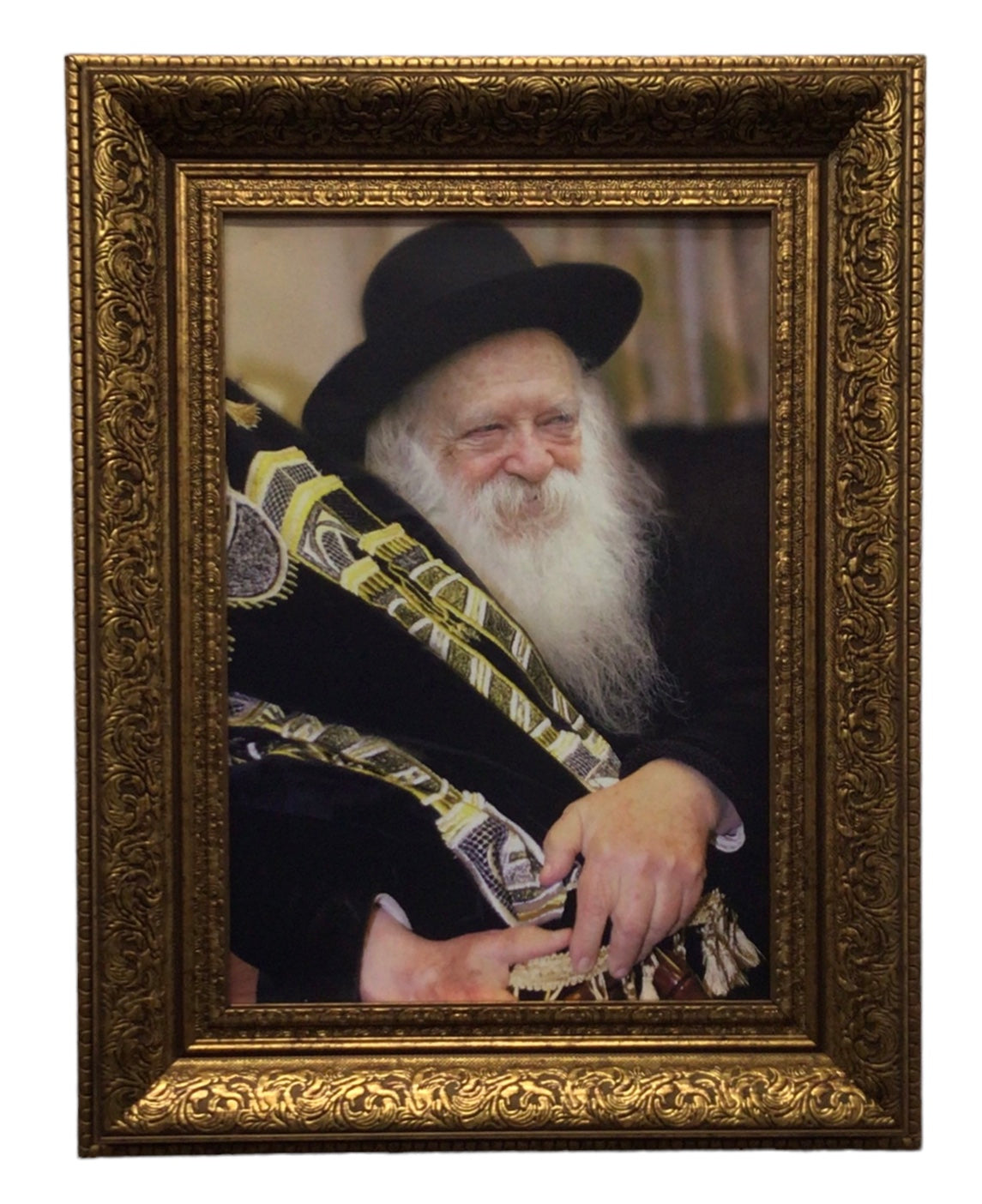 Painting of R' Chaim Kanievsky, Size 14x20, Gold Frame - LEHADAR