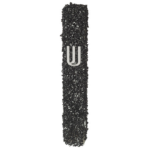 Black Glass Mezuzah With Stones - LEHADAR