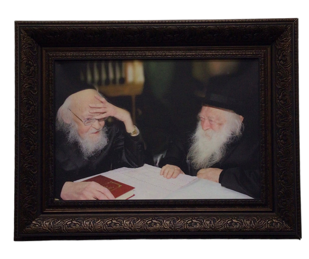 Painting of R' Elyashiv & R' Chaim Kanievsky, size: 14*20 - LEHADAR