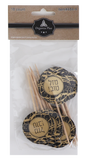18 Round Mazel Tov Toothpicks for Cake Decarotion - LEHADAR