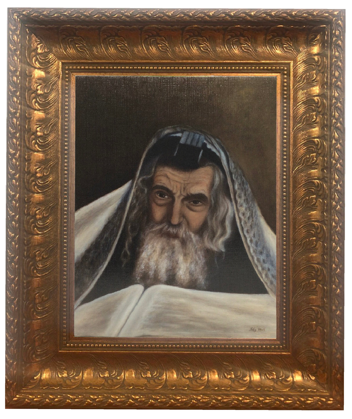 Painting of the Rivnitzer Rebbe, size: 16*20 - LEHADAR