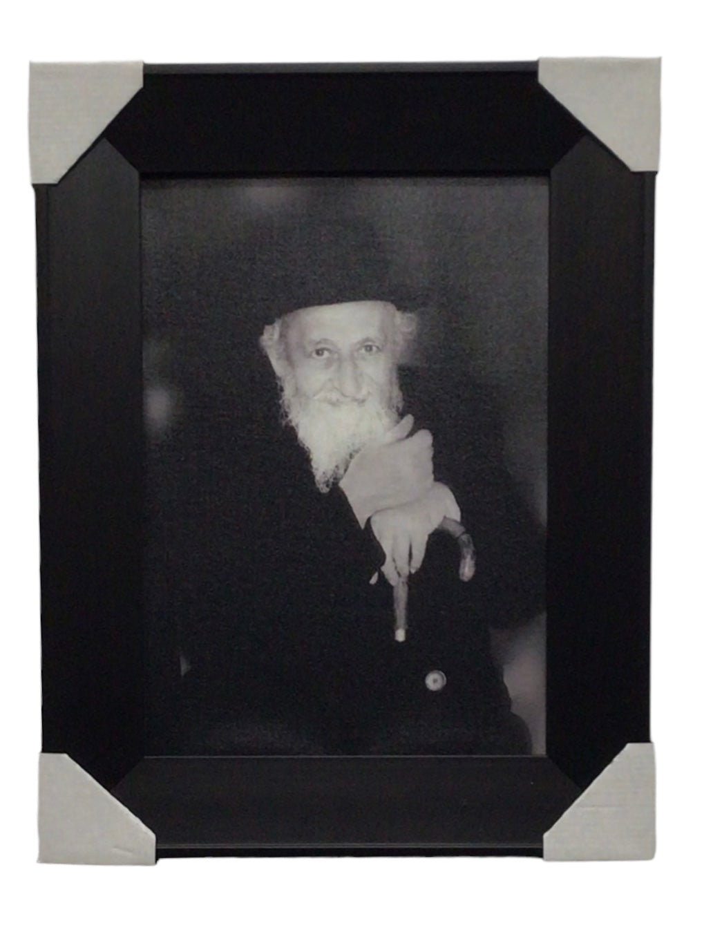 Painting of the Brisker Rav, Modern Brown Frame - LEHADAR