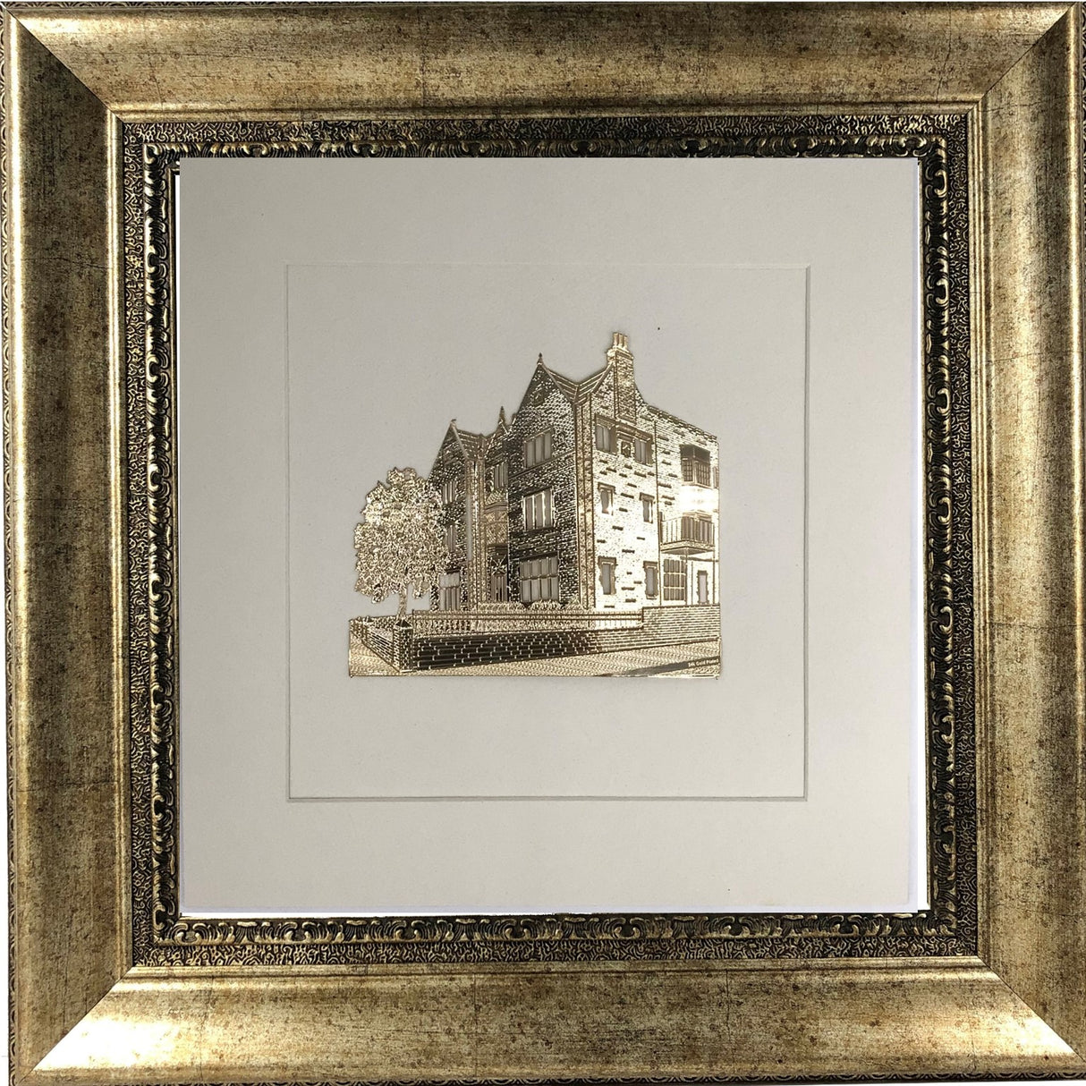 Chabad Gold Art #770 Frame #37 Size 24x25 White Background - LEHADAR