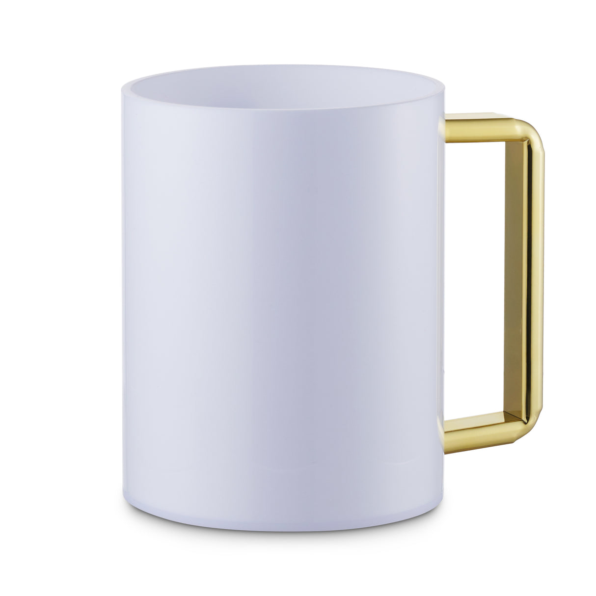 Acrylic Washing Cup White With Gold Handles - LEHADAR