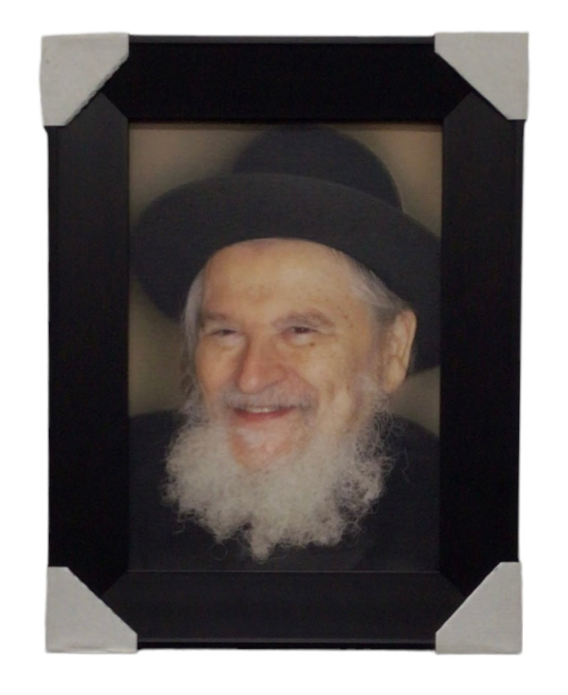 Painting of R' Chaim Epstein, Size 10x14, Modern Brown Frame - LEHADAR