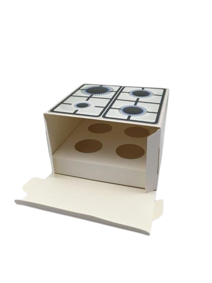 Box for 4 Muffins - Oven Look - LEHADAR