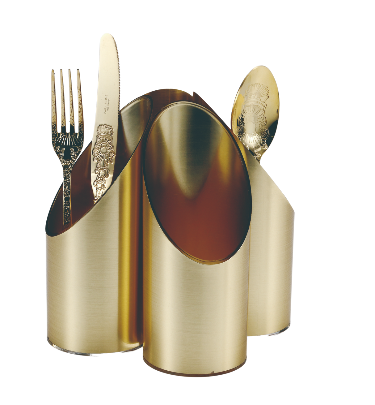 Acrylic stand for cutlery gold - LEHADAR