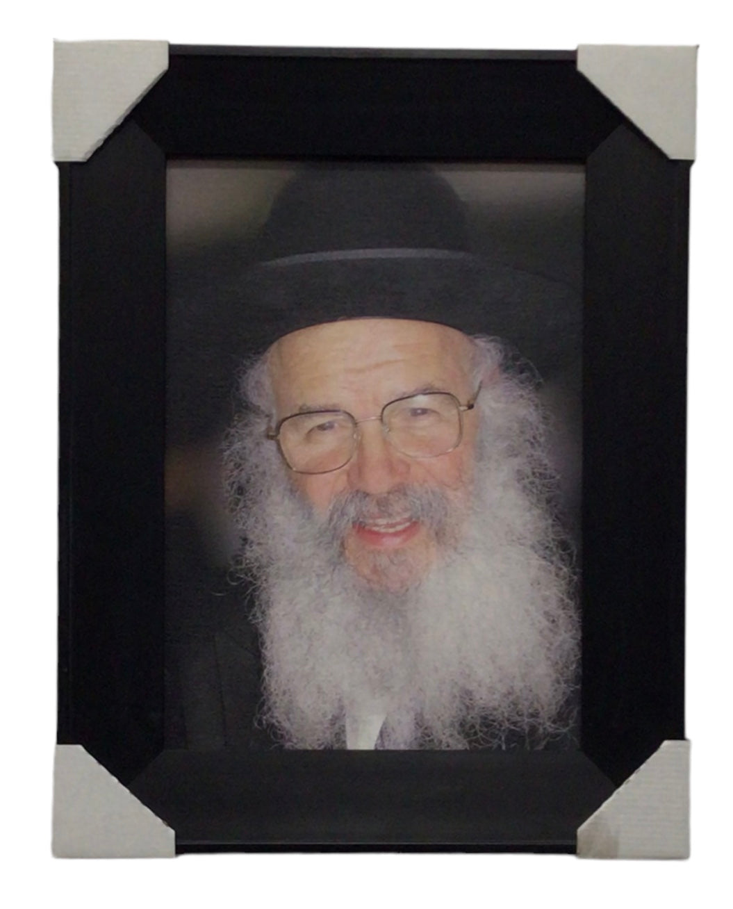 Painting of R' Shlomo Feival Schustal, Size 10x14, Modern Brown Frame - LEHADAR