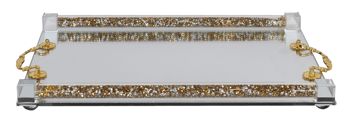 Crystal Mirror Tray Handles - LEHADAR